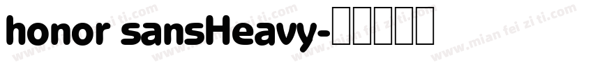 honor sansHeavy字体转换